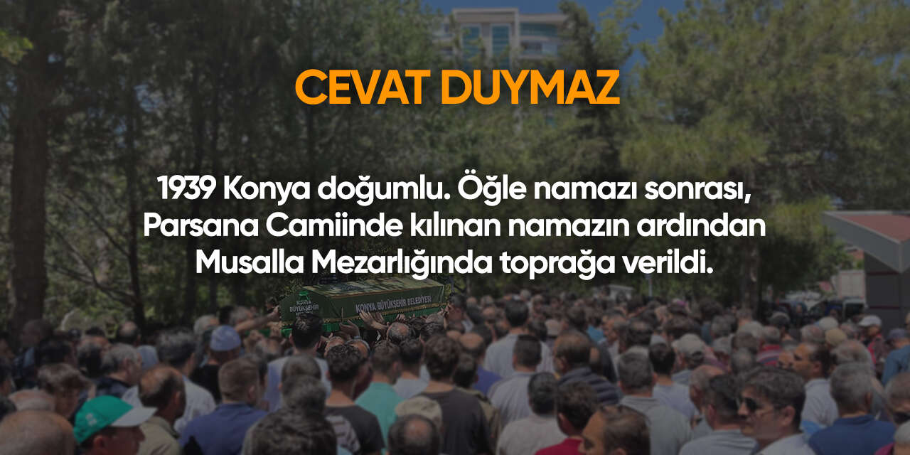 Konya'da bugün vefat edenler | 14 Ocak 2026 12